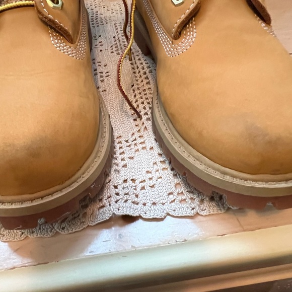 Timberland 6-Inch Premium Size 3M Boot Kids Wheat Leather Lace-up Waterproof - Picture 8 of 9